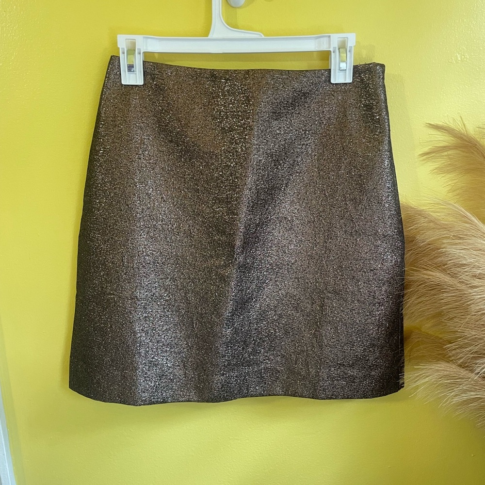 Shiny brown Loft skirt